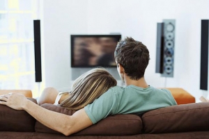 couple watching tv